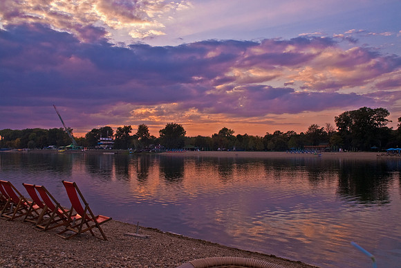 View of the Ada Ciganlija, favorite summer retreat of the residence of Belgrade